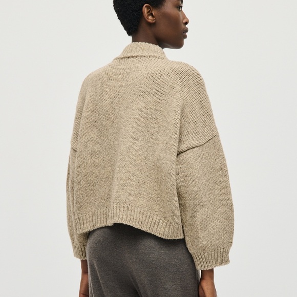 Babaa Knit Cardigan - Beige, One Size - Picture 2 of 4